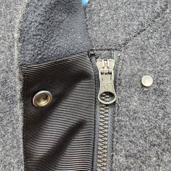 Lululemon Jacket Womens 4 Grey Heathered Black Wool All Days Soft Shell NO VEST - Picture 6 of 13